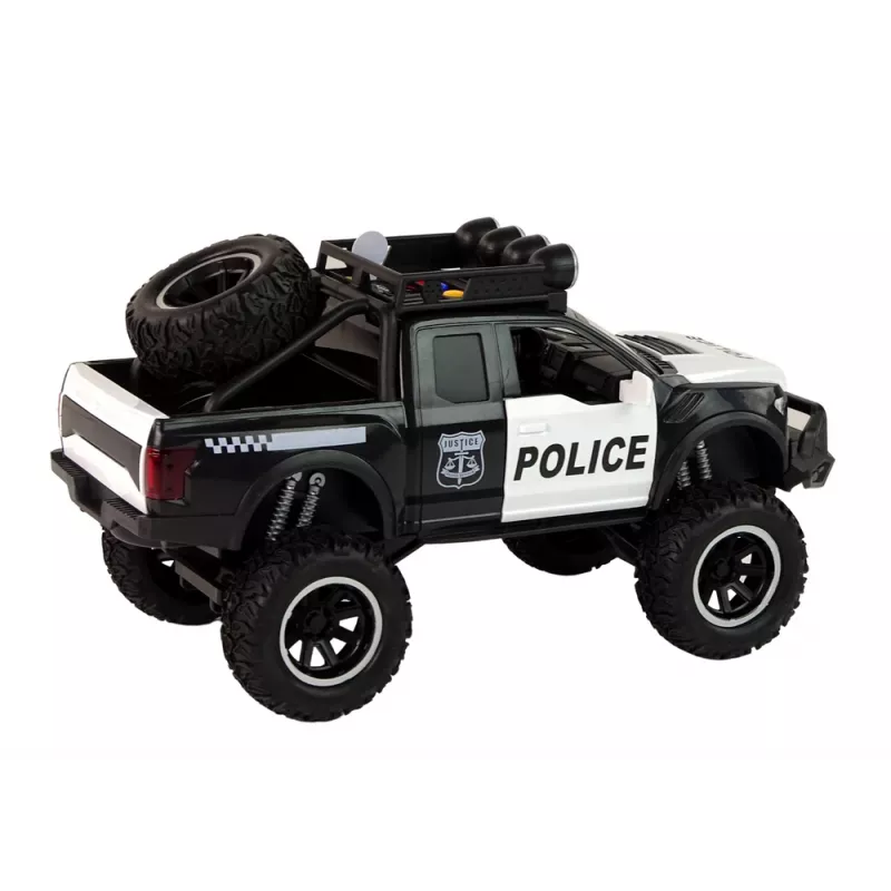 LEAN TOYS Maastoauto Raptor poliisi avautuva ovi ääni valo
