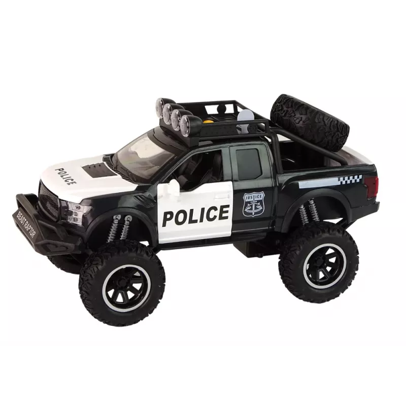 LEAN TOYS Maastoauto Raptor poliisi avautuva ovi ääni valo