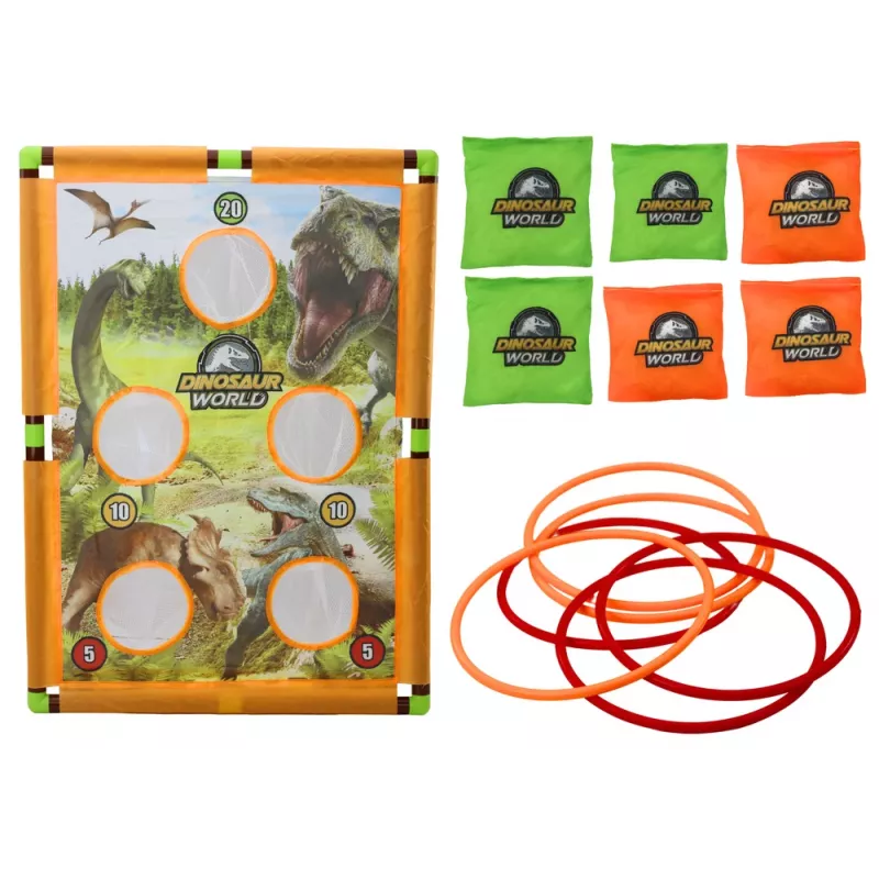 LEAN TOYS Arcade-peli Bag Throw Hoop 2in1 Dinosaurukset Taulu