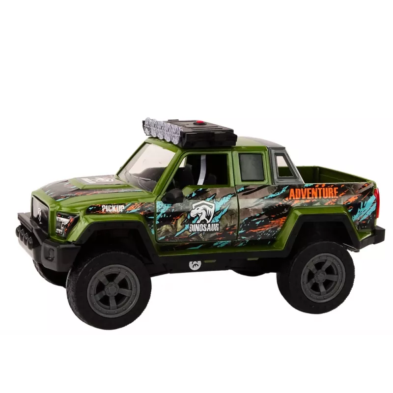 LEAN TOYS Maasto metsästysauto Hunter dinosaurus valot äänet vihreä