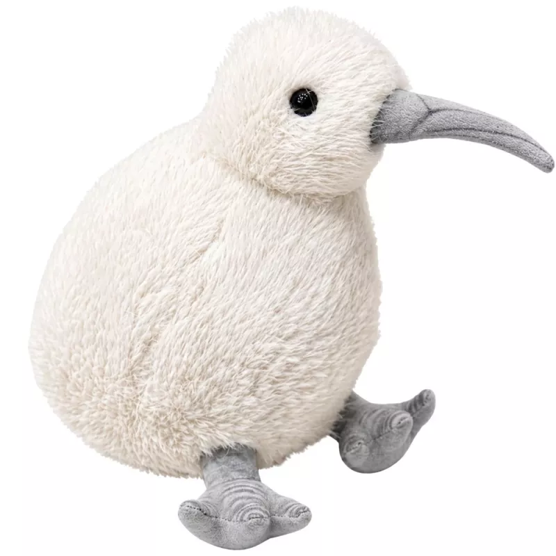 LEAN TOYS pehmo-kiivi lintu maskotti pehmolelu valkoinen 17 cm