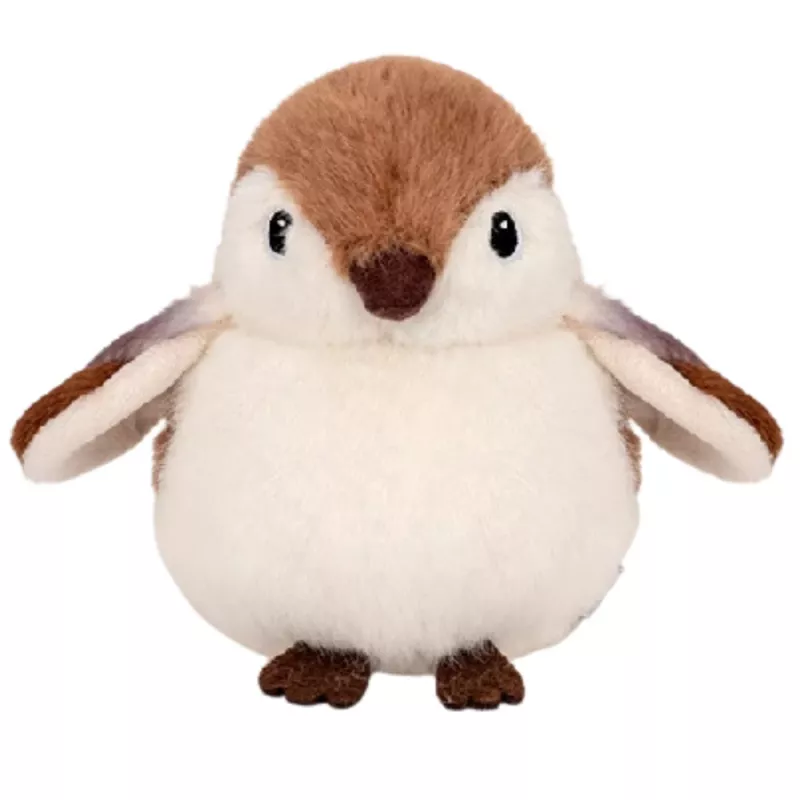 LEAN TOYS pehmolelu varpunen ruskea 12 cm