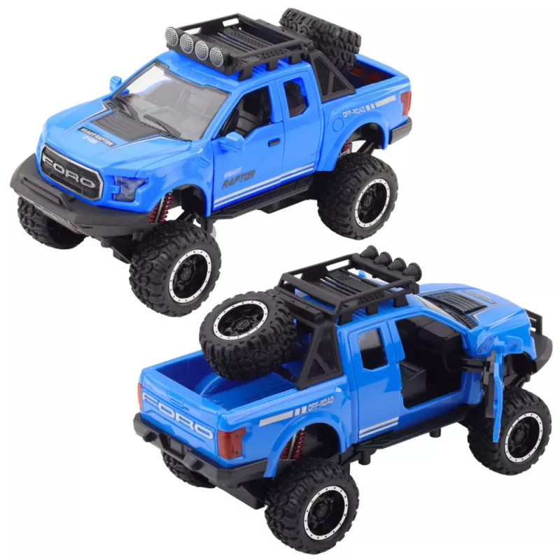 LEAN TOYS maastoajoneuvo Raptor avautuvilla ovilla, veto, valot ja äänimix