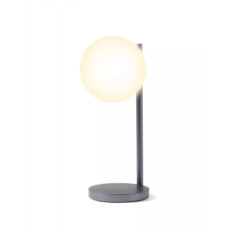 Lexon Bubble Lamp LED-työpöytävalaisin 15W Qi-laturilla, gunmetal