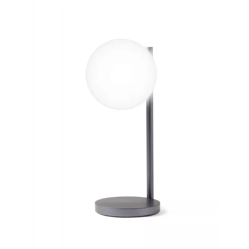 Lexon Bubble Lamp LED-työpöytävalaisin 15W Qi-laturilla, gunmetal