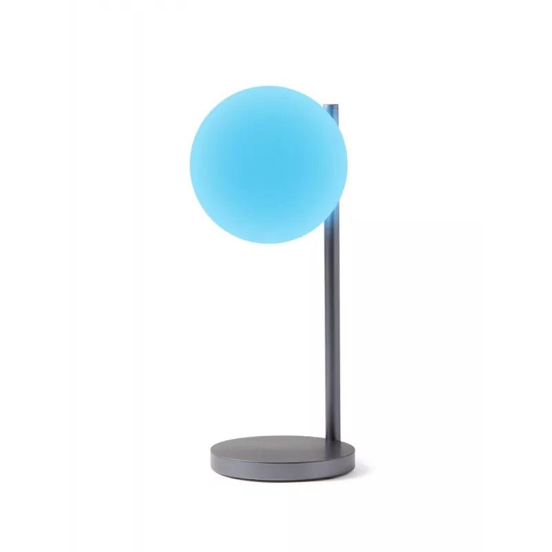 Lexon Bubble Lamp LED-työpöytävalaisin 15W Qi-laturilla, gunmetal
