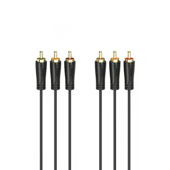 HAMA 3x RCA - 3x RCA audio-/videokaapeli 3 m, kullatut liittimet