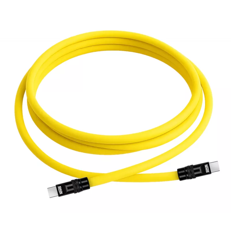 Newell USB-C - USB-C kaapeli 100W, 2 m, silikoni, keltainen-musta