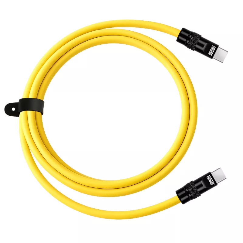 Newell USB-C - USB-C kaapeli 100W, 2 m, silikoni, keltainen-musta