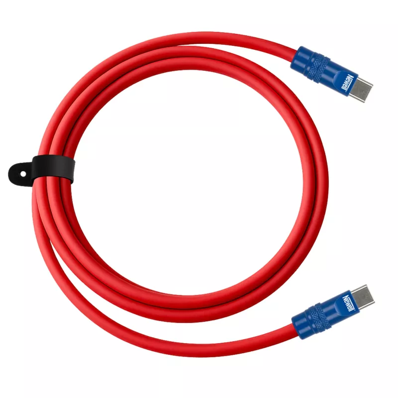 Newell USB-C - USB-C kaapeli 100W 2 m silikoni punainen-laivastonsininen