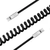 Newell USB-C - USB-C kaapeli 100W 1,5 m silikoni spiraalikaapeli musta