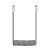 Newell USB-C - USB-C kaapeli 100W, 1,5 m, silikoni, kierretty, harmaa