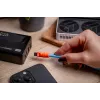 Newell USB-C - USB-C kaapeli 100W 1,5 m silikoni kierretty sininen-oranssi