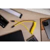 Newell USB-C - USB-C kaapeli 100W, 1,5 m, silikoni, kierretty, keltainen-musta