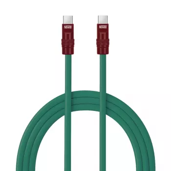 Newell USB-C - USB-C kaapeli 100W 2 m silikoni vihreä-burgundinpunainen