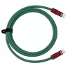 Newell USB-C - USB-C kaapeli 100W 2 m silikoni vihreä-burgundinpunainen