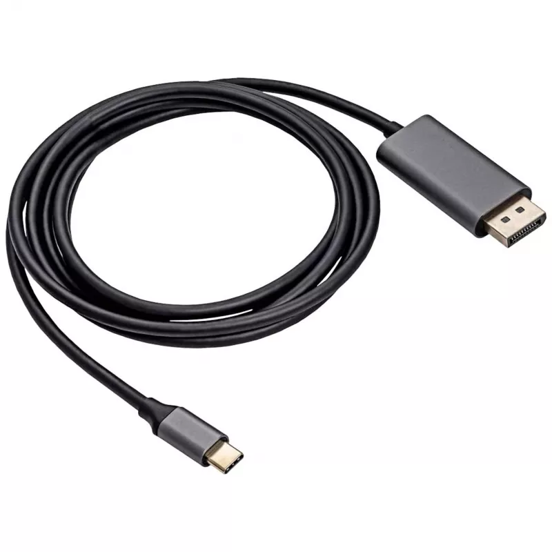 Akyga AK-AV-16 USB-C - DisplayPort kaapeli, 4K 60 Hz, 1,8 m, musta