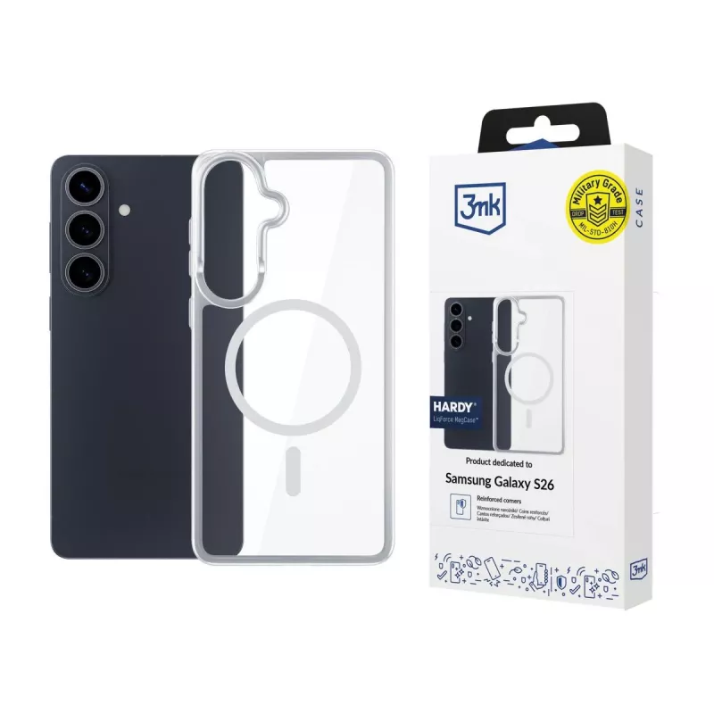 3MK PROTECTION Samsung Galaxy S26 - 3mk Hardy LiqForce MagCase musta