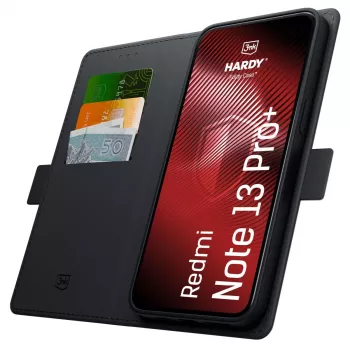 3MK PROTECTION Redmi Note 13 Pro+ - 3mk Hardy Foldy -kotelo, musta