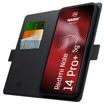 3MK PROTECTION Redmi Note 14 Pro+ - 3mk Hardy Foldy -kotelo, musta