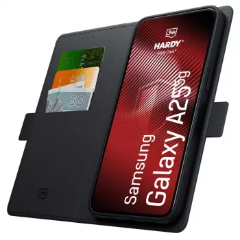 3MK PROTECTION Samsung Galaxy A25 5G - 3mk Hardy Foldy -kotelo, musta