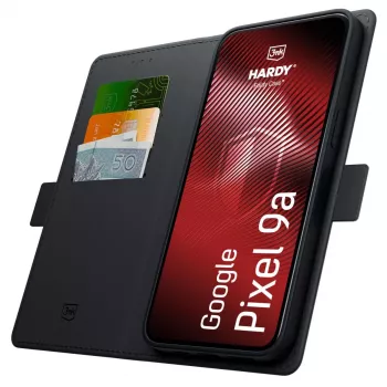 3MK PROTECTION Google Pixel 9A - 3mk Hardy Foldy -kotelo, musta
