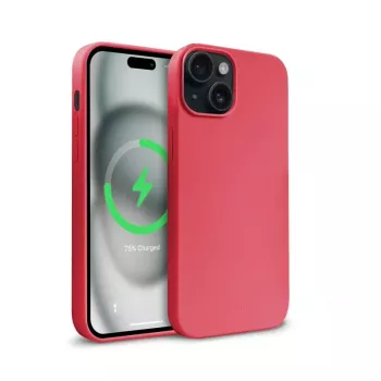 Crong Color Cover Magnetic Case iPhone 15 Plus -kotelo MagSafe-yhteensopiva (vaaleanpunainen)