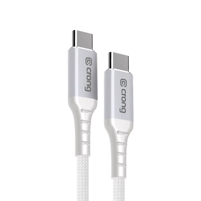 Crong Armor Link USB-C - USB-C -kaapeli 100W PD 5A 200cm valkoinen