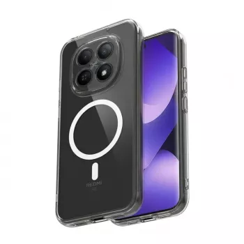 Crong Hybrid Clear Magnetic -kotelo Xiaomi Redmi Note 15 Pro 5G -puhelimelle, läpinäkyvä