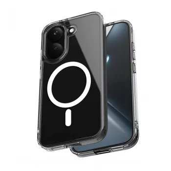 Crong Hybrid Clear Magnetic -kotelo Xiaomi POCO X8 Pro 5G:lle, läpinäkyvä, MagSafe-yhteensopiva