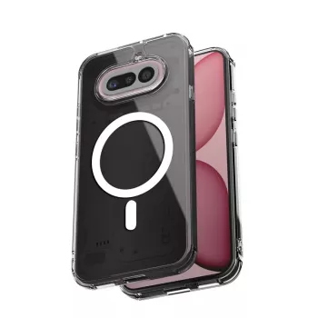 Crong Hybrid Clear Magnetic -kotelo Nothing Phone 4a:lle, MagSafe-yhteensopiva, läpinäkyvä