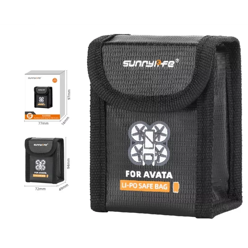 SUNNYLIFE akun suojalaukku DJI Avata Intelligent Flight Battery -akulle - musta