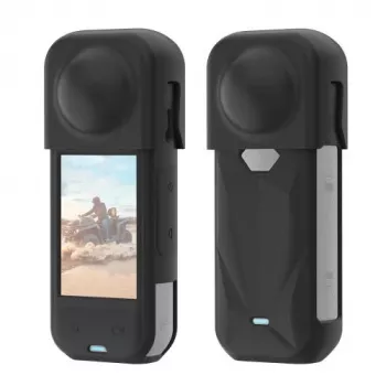 PULUZ PU757B objektiivinsuojus ja silikoninen suojakotelo Insta360 X5 -kameralle