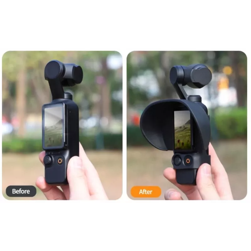 SUNNYLIFE LCD-näytön vastavalosuoja ja suojus DJI Osmo Pocket 3 -kameralle - musta