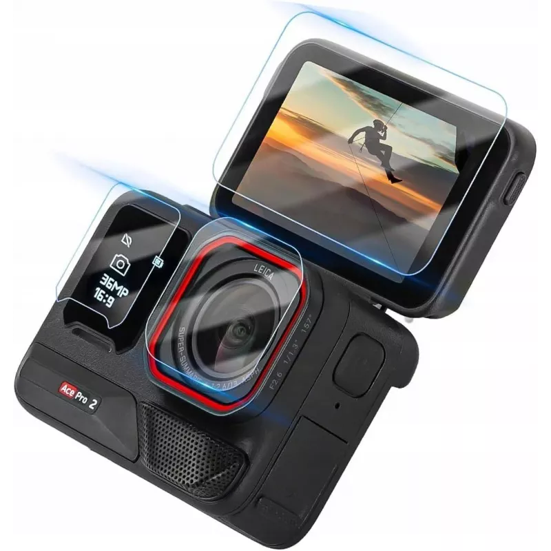 SUNNYLIFE suojasarja 6x objektiivinsuojus + 2x näytönsuojus Insta360 Ace Pro 2 -kameralle BHM917