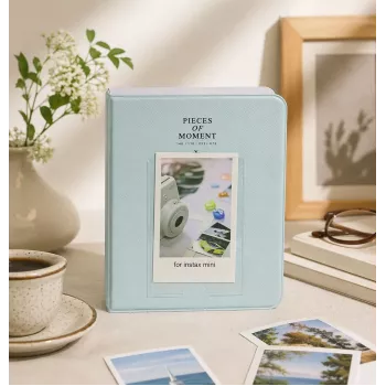 LOVEINSTANT valokuva-albumi 64 kuvalle Fuji Instax Mini 13 12 11 40 41 99 Evo Link / vihreä
