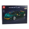 LEAN TOYS rakennuspalikat urheiluauto vihreä 1:8 P1 3268 kpl