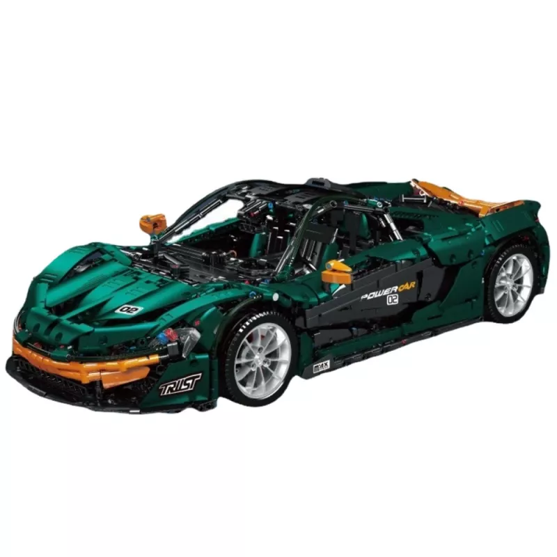 LEAN TOYS rakennuspalikat urheiluauto vihreä 1:8 P1 3268 kpl