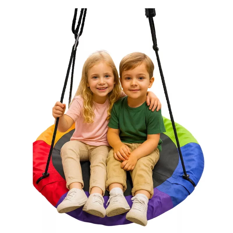 LEAN SPORT puutarhakeinu haikaranpesä lapsille kirjava 100cm