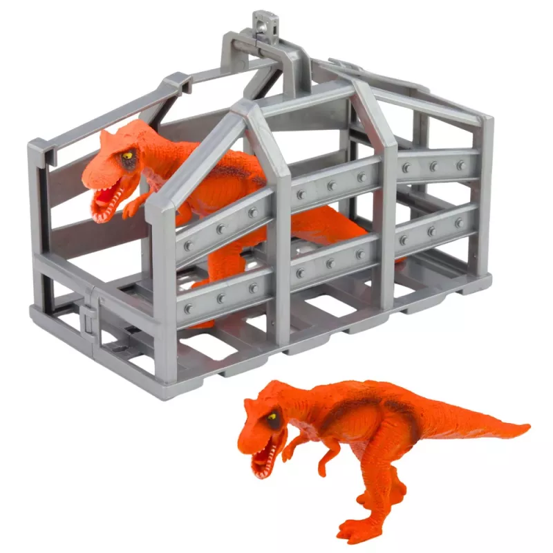 LEAN TOYS dinosaurusten kuljetussetti: kuorma-auto, hinausauto, helikopteri, valot, ääni