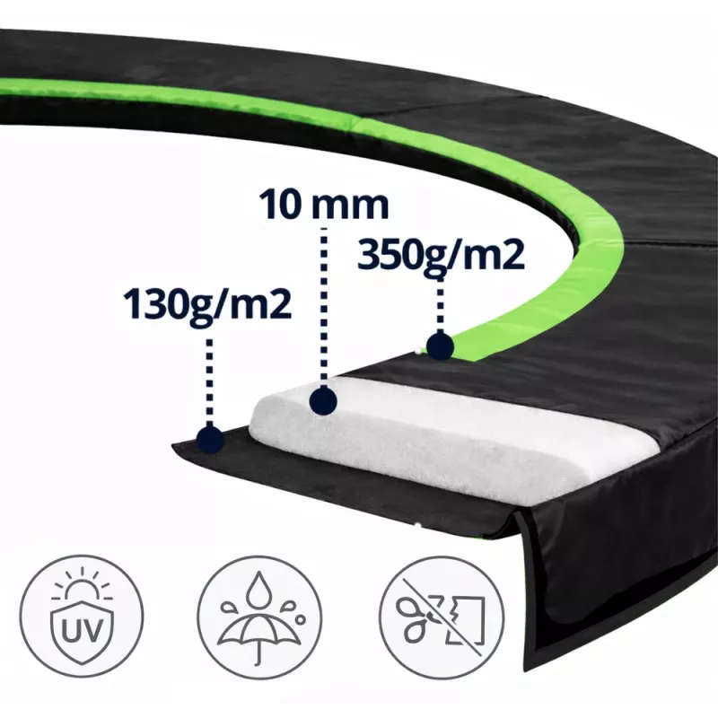 Lean jousipehmuste trampoliiniin musta 305-312 cm 10 ft