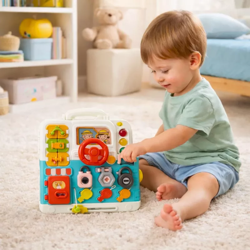 LEAN TOYS interaktiivinen kirja oppimislelu käsittelytaulu valot äänet 16 osaa