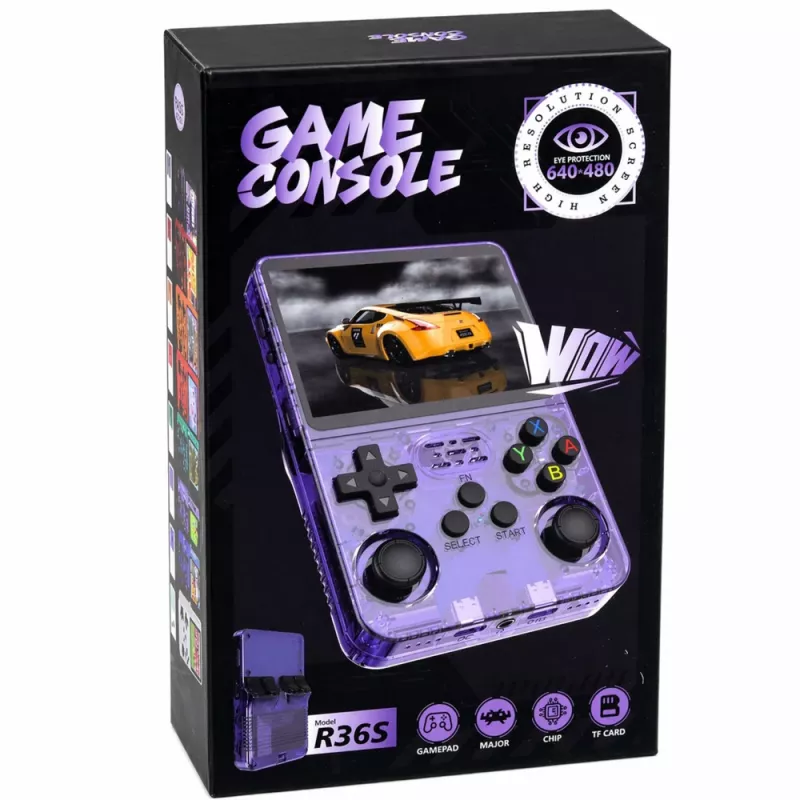 LEAN TOYS Mini R36S kannettava retro-pelikonsoli 21 000 IPS 3,5