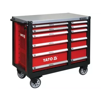 Yato YT-09003 työkalukärry teräs, 7 vetolaatikkoa, 150 kg kantavuus, kuulalaakerikiskot, keskuslukitus, 125 mm pyörät