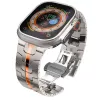 TECH-PROTECT STAINLESS LINE Apple Watch -ranneke 44/45/46/49 mm titaani/oranssi