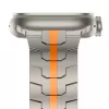 TECH-PROTECT STAINLESS LINE Apple Watch -ranneke 44/45/46/49 mm titaani/oranssi