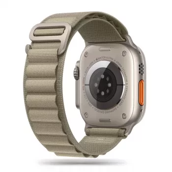 TECH-PROTECT NYLON PRO Apple Watch 6 / 7 / 8 / 9 / 10 / SE / Ultra 1 / 2 (44 / 45 / 46 / 49 mm) titaani/oliivi