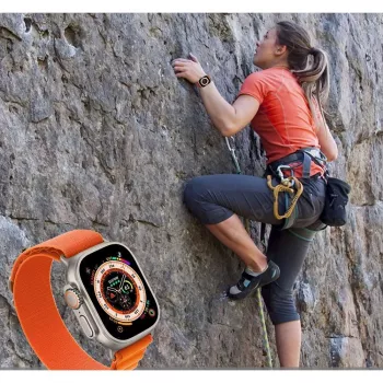TECH-PROTECT NYLON PRO Apple Watch 6 / 7 / 8 / 9 / 10 / SE / Ultra 1 / 2 (44 / 45 / 46 / 49 mm) titaani/oliivi