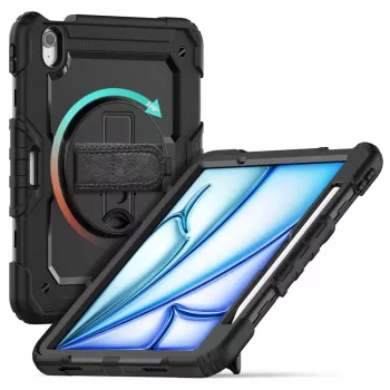 Tech-Protect Solid360 kotelo iPad Air 11 inch 6/7/8 (2024-2026) - musta