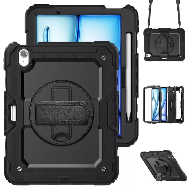 Tech-Protect Solid360 kotelo iPad Air 11 inch 6/7/8 (2024-2026) - musta
